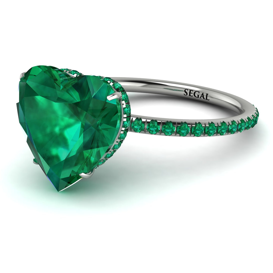 Heart Shape Emerald Ring - Noelle No. 21