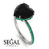 Heart Shape Black Diamond Ring - Noelle No. 24 image 2