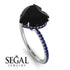Heart Shape Black Diamond Ring - Noelle No. 69 image 2