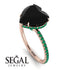 Heart Shape Black Diamond Ring - Noelle No. 23 image 2