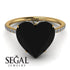 Heart Shape Black Diamond Ring - Noelle No. 7 image 14
