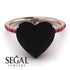Heart Shape Black Diamond Ring - Noelle No. 53 image 3
