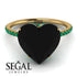 Heart Shape Black Diamond Ring - Noelle No. 22 image 3