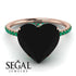 Heart Shape Black Diamond Ring - Noelle No. 23 image 3