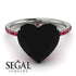 Heart Shape Black Diamond Ring - Noelle No. 54 image 3