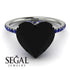 Heart Shape Black Diamond Ring - Noelle No. 69 image 3