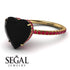 Heart Shape Black Diamond Ring - Noelle No. 52 image 10