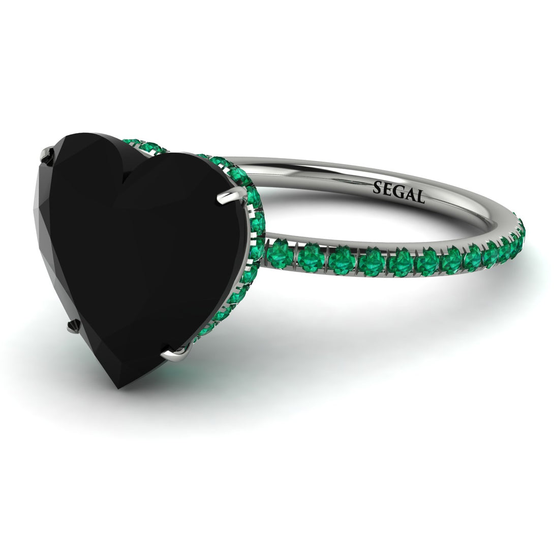 Heart Shape Black Diamond Ring - Noelle No. 24