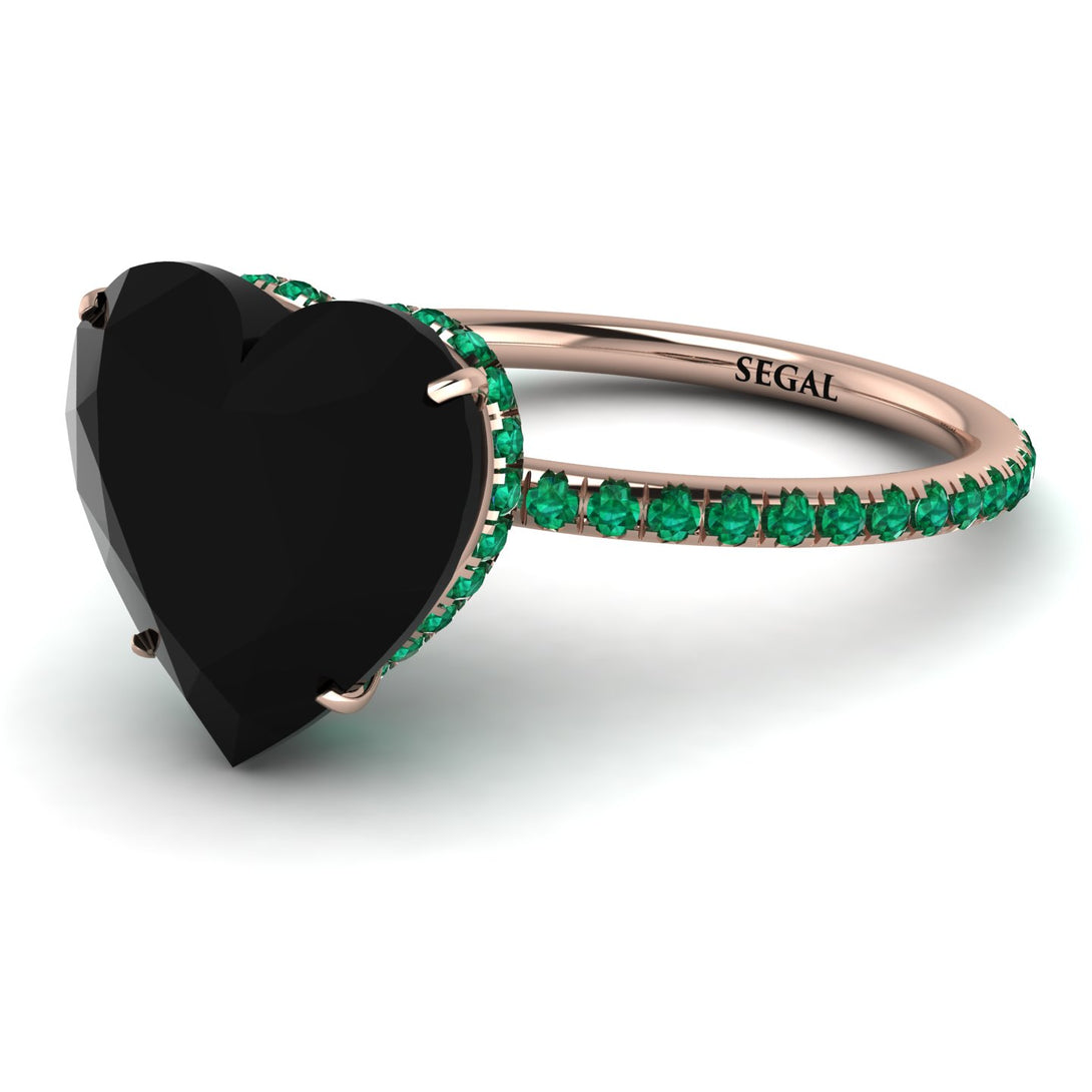 Heart Shape Black Diamond Ring - Noelle No. 23