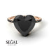 Heart Shape Black Diamond Ring - Noelle No. 38 image 6