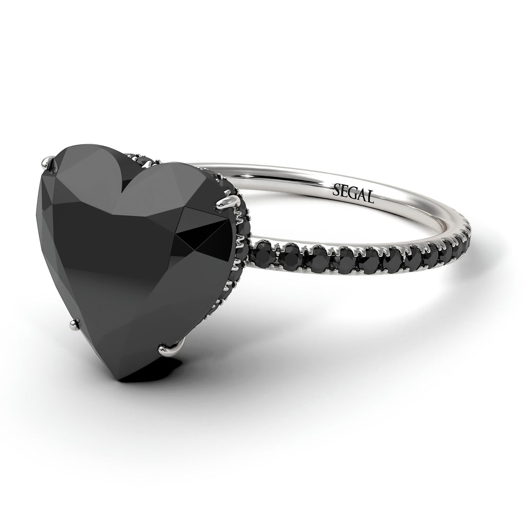 Heart Shape Black Diamond Ring - Noelle No. 39