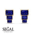 Hidden Diamonds Emerald Sapphire Earrings - Briella No. 13 image 5