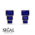 Hidden Diamonds Emerald Sapphire Earrings - Briella No. 14 image 5