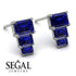 Hidden Diamonds Emerald Sapphire Earrings - Briella No. 15 image 2