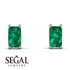 Hidden Diamonds Emerald Cut Emerald Earrings - Angel No. 36 image 12