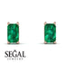 Hidden Diamonds Emerald Cut Emerald Earrings - Angel No. 5 image 13