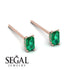 Hidden Diamonds Emerald Cut Emerald Earrings - Angel No. 20 image 2