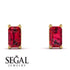 Hidden Diamonds Emerald Cut Ruby Earrings - Angel No. 55 image 13