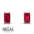 Hidden Diamonds Emerald Cut Ruby Earrings - Angel No. 41 image 13
