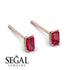 Hidden Diamonds Emerald Cut Ruby Earrings - Angel No. 26 image 2