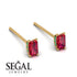 Hidden Diamonds Emerald Cut Ruby Earrings - Angel No. 25 image 2
