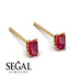 Hidden Diamonds Emerald Cut Ruby Earrings - Angel No. 40 image 3