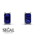 Hidden Diamonds Emerald Cut Sapphire Earrings - Angel No. 15 image 13