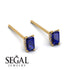 Hidden Diamonds Emerald Cut Sapphire Earrings - Angel No. 73 image 3