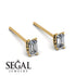 Hidden Diamonds Emerald Cut Diamond Earrings - Angel No. 31 image 2