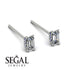 Hidden Diamonds Emerald Cut Diamond Earrings - Angel No. 63 image 2