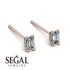 Hidden Diamonds Emerald Cut Diamond Earrings - Angel No. 17 image 2