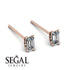Hidden Diamonds Emerald Cut Diamond Earrings - Angel No. 32 image 3