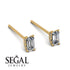 Hidden Diamonds Emerald Cut Diamond Earrings - Angel No. 1 image 3