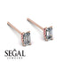 Hidden Diamonds Emerald Cut Diamond Earrings - Angel No. 47 image 3