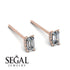 Hidden Diamonds Emerald Cut Diamond Earrings - Angel No. 2 image 3