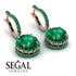 Hidden Halo Emerald Hoop Earrings - Catalina No. 20 image 10