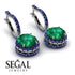 Hidden Halo Emerald Hoop Earrings - Catalina No. 66 image 10