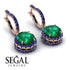 Hidden Halo Emerald Hoop Earrings - Catalina No. 65 image 3