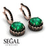Hidden Halo Emerald Hoop Earrings - Catalina No. 35 image 3