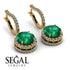 Hidden Halo Emerald Hoop Earrings - Catalina No. 4 image 3