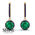Hidden Halo Emerald Hoop Earrings - Catalina No. 64 image 2