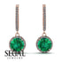 Hidden Halo Emerald Hoop Earrings - Catalina No. 5 image 2