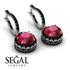 Hidden Halo Ruby Hoop Earrings - Catalina No. 42 image 10
