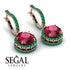 Hidden Halo Ruby Hoop Earrings - Catalina No. 26 image 2