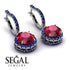 Hidden Halo Ruby Hoop Earrings - Catalina No. 72 image 3