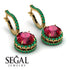 Hidden Halo Ruby Hoop Earrings - Catalina No. 25 image 3