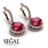 Hidden Halo Ruby Hoop Earrings - Catalina No. 11 image 3