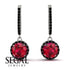 Hidden Halo Ruby Hoop Earrings - Catalina No. 42 image 2