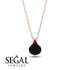 Hidden Halo Black Diamond Necklace - Rosalie No. 53 image 9