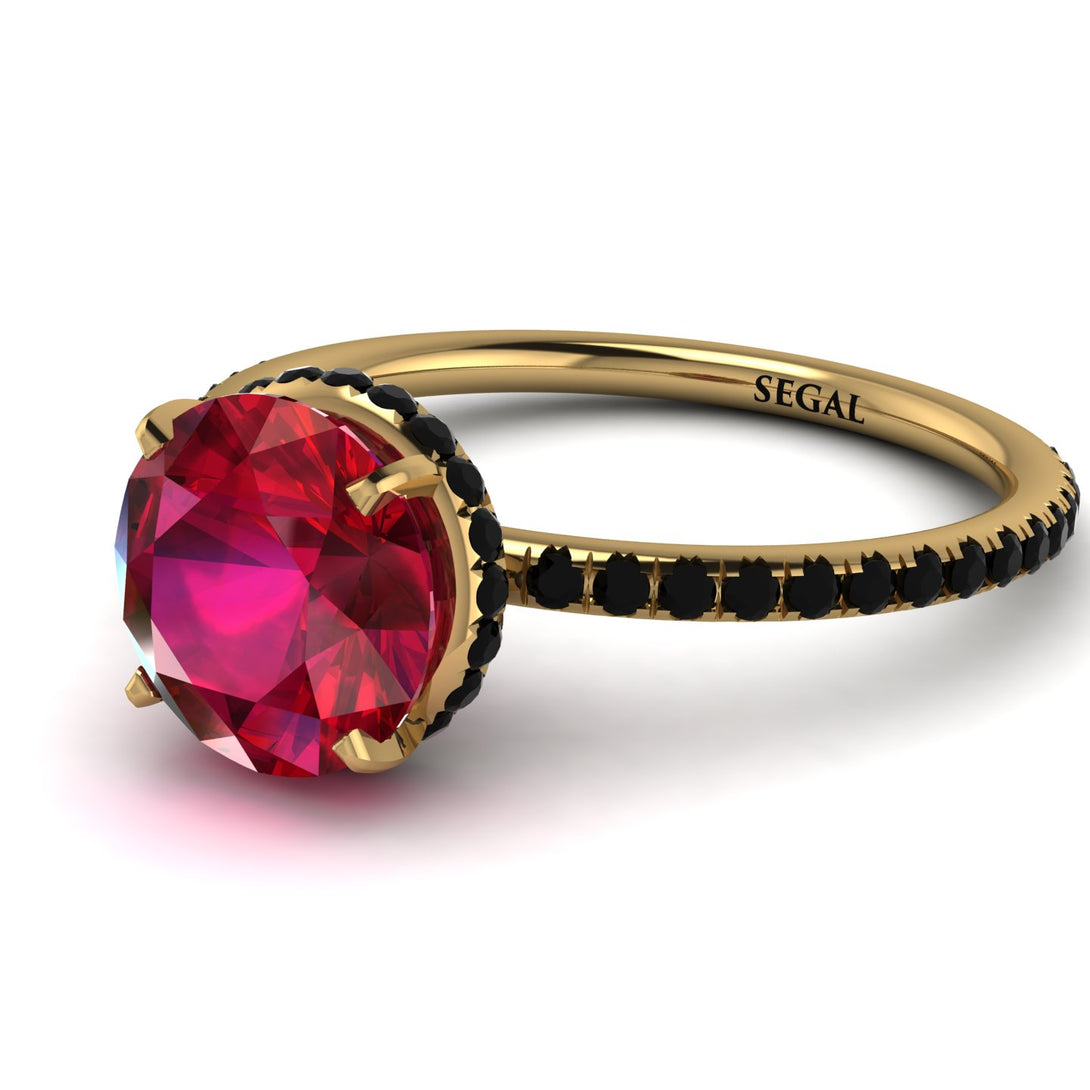 Hidden Halo Ruby Ring - Fiona No. 40